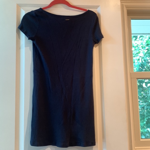 Roxy navy blue mini dress ribbed material size xs! - Picture 2 of 3